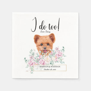 Spitzpoo Dog Wedding Cocktail Napkins Servet