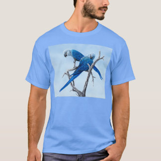 Spix Macaw bedreigde papegaai T-shirt