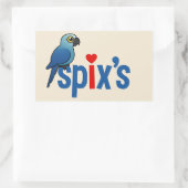 Spix's Liefde Rechthoekige Sticker (Tas)
