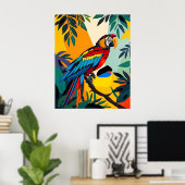 Spix's Macaw - Extinct Wildlife Art Tribute Poster (Thuiskantoor)