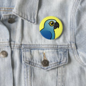 Spix's Macaw Ronde Button 5,7 Cm (In situ)
