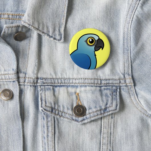 Spix's Macaw Ronde Button 5,7 Cm (In situ)