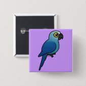 Spix's Macaw Vierkante Button 5,1 Cm (Voorkant /achterkant)
