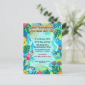 Splasdiver Summer Verjaardagsfeest Briefkaart (Staand voorkant)