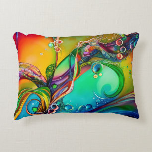 Splash. Abstracte kleurige bubbels Accent Kussen