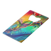 Splash. Abstracte kleurige bubbels Creditkaart Flessenopener (Voorkant Gekanteld)