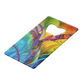 Splash. Abstracte kleurige bubbels Creditkaart Flessenopener (Achterkant Gekanteld)