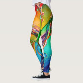 Splash. Abstracte kleurige bubbels Leggings (Links)