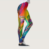 Splash. Abstracte kleurige bubbels Leggings (Rechts)