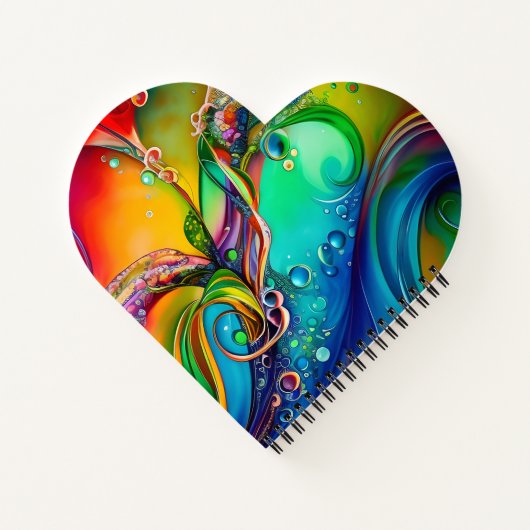 Splash. Abstracte kleurige bubbels Notitieboek (Achterkant)