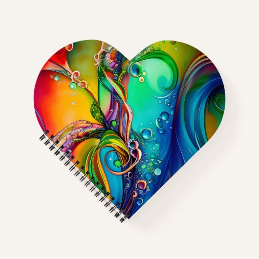 Splash. Abstracte kleurige bubbels Notitieboek (Voorkant)