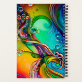 Splash. Abstracte kleurige bubbels Recippen Notitieboek (Achterkant)