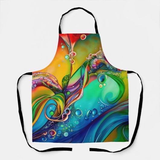 Splash. Abstracte kleurige bubbels Schort (Voorkant)