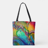 Splash. Abstracte kleurige bubbels Tote Bag (Achterkant)