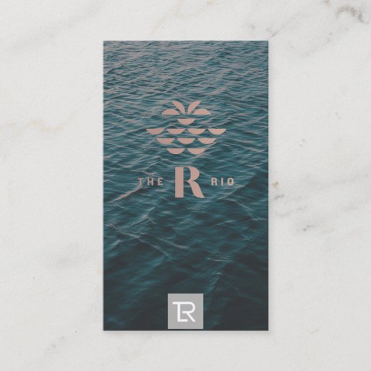 Splash Afbeelding Water Logo Visitekaartje met mar (Voorkant)