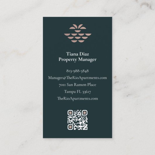 Splash Afbeelding Water Logo Visitekaartje met mar (Achterkant)