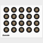 Splash Art Badminton Shuttle Ronde Sticker (Vel)