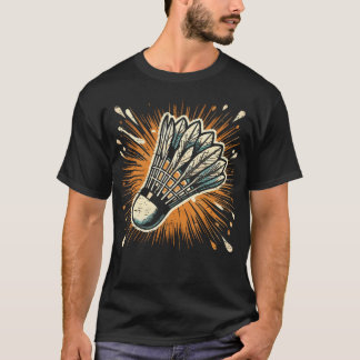 Splash Art Badminton Shuttle T-shirt
