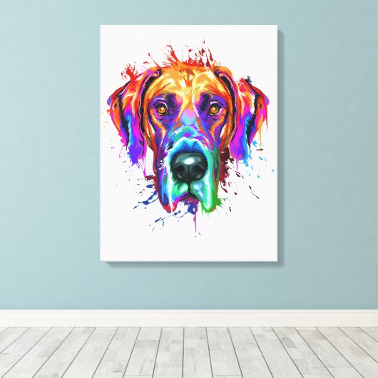 Splash Art - Geweldige ddekranen Canvas Afdruk (Insitu (Houten vloer))