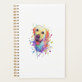 Splash Art Labrador Retriever Lab Gift Mannen Vrou Planner