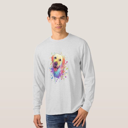Splash Art Labrador Retriever Lab Gift Men Women T-shirt (Voorkant volledig)
