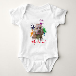 Splash Art Schattige Cavapoo Dog Baby Bodysuit