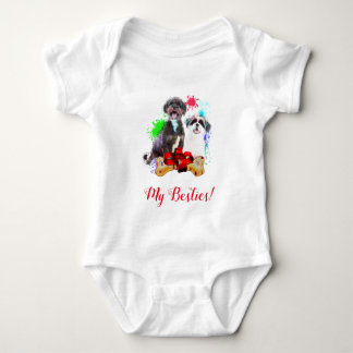 Splash Art Schattige Shih Tzu Dog Baby Bodysuit