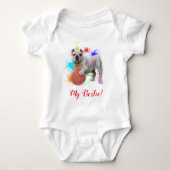 Splash Art Schattigee Britse Bulldog Baby Bodysuit (Voorkant)