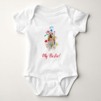 Splash Art Schattigee Cockapoo Dog Baby Bodysuit