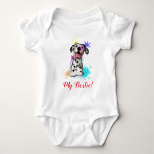 Splash Art Schattigee Dalmatische Hond Baby Bodysu Romper