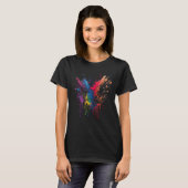 Splash Art Splatter kleuren wit T-shirt (Voorkant volledig)