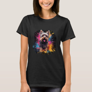 Splash Art Yorkshire Terriër - Yorkshire Terriër S T-shirt