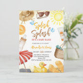 splash-Baby shower Kaart (Staand voorkant)