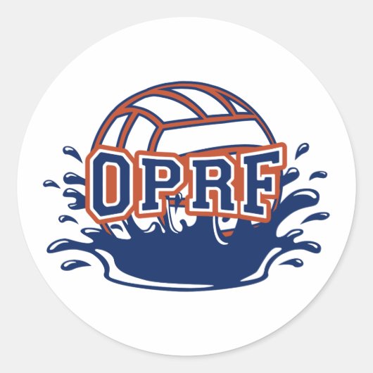Splash Ball Ronde Sticker (Voorkant)