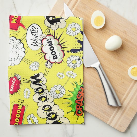 Splash ,Bam, Boom keukenhanddoek (Quarter Fold)