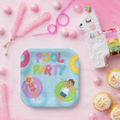 Splash Bash Kids Pool Party Birthday Papieren Bordje (Feest)