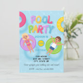 Splash Bash Kids Zwembad Feest Verjaardag Kaart (Staand voorkant)