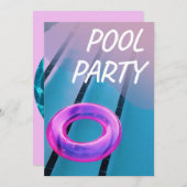 Splash Bash: Pool Party uitnodiging (Voorkant / Achterkant)