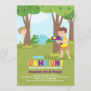 Splash Battle Invitation Kaart