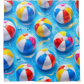 Splash beach ball shower douchegordijn (Voorkant)