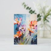 Splash Bloemenkunst Briefkaart (Staand voorkant)