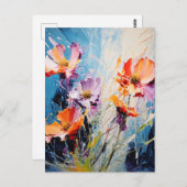 Splash Bloemenkunst Briefkaart (Voorkant / Achterkant)