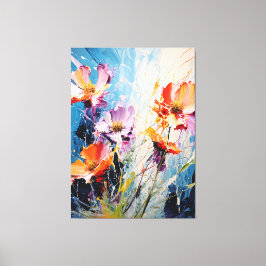 Splash Bloemenkunst Canvas Afdruk