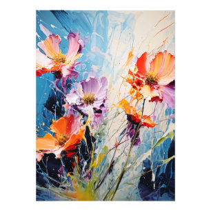 Splash Bloemenkunst Foto Afdruk