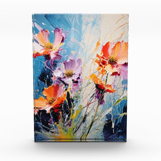 Splash Bloemenkunst Fotoblokken (Voorkant)