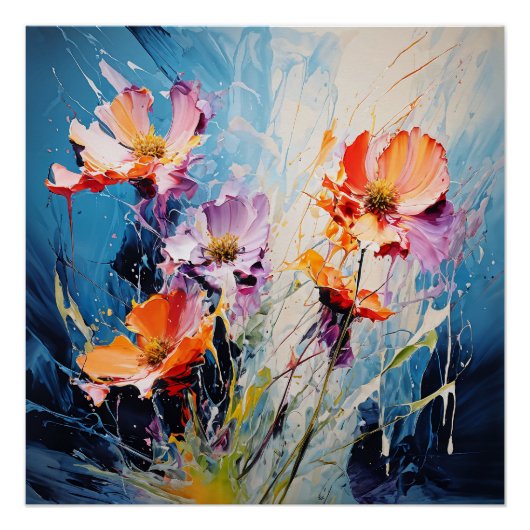 Splash Bloemenkunst Perfect Poster (Voorkant)