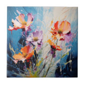 Splash Bloemenkunst Tegeltje (Voorkant)