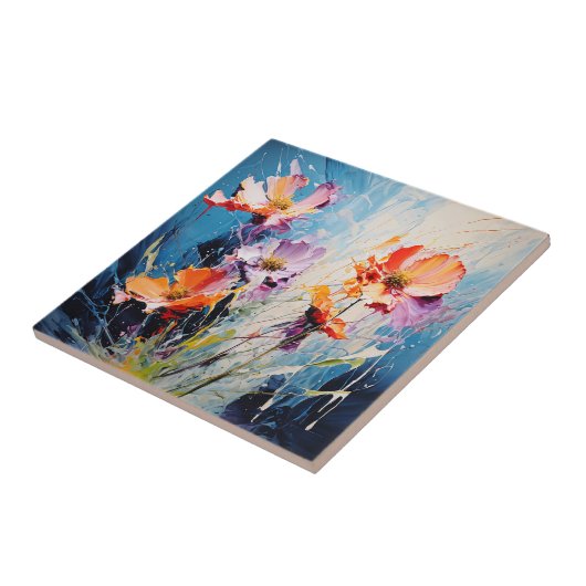 Splash Bloemenkunst Tegeltje (Zijkant)