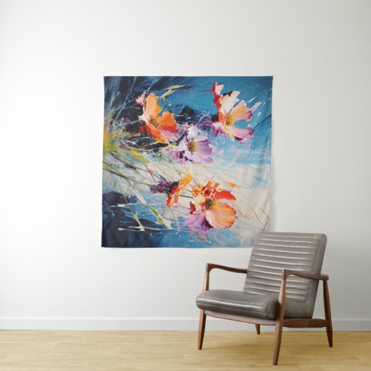 Splash Bloemenkunst Wandkleed (In Situ (horizontaal))