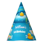 Splash Bubbles Zomer Eend Schuim 1e Verjaardag Feesthoedjes (Voorkant)